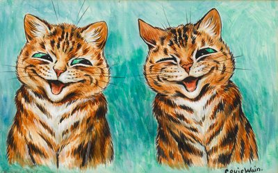 Reconciliação (wc no papel) de Louis Wain